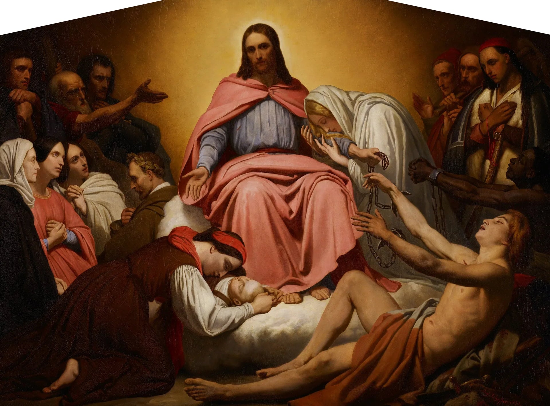 Christ Consolateur - Ary Scheffer image 1 copie peinte à la main à l’huile