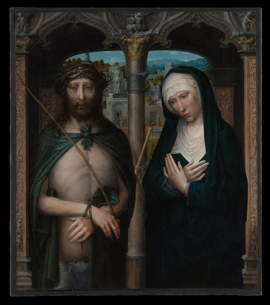 Le Christ couronné d'épines (Ecce Homo) et la Vierge de douleur - Adriaen Isenbrant
