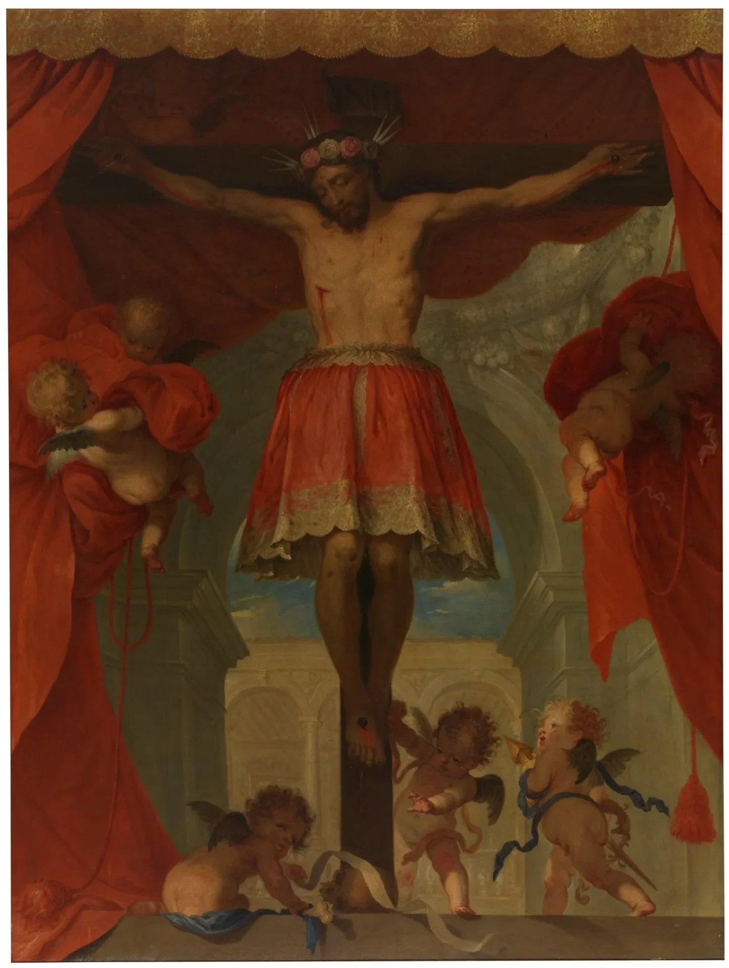 Christ crucifié - Juan Carreño de Miranda image 1 copie peinte à la main à l’huile