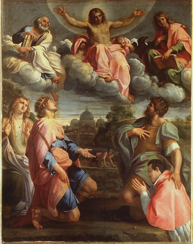 Christ dans la gloire - Annibale Carracci image 1 tableau peint à l’huile sur toile