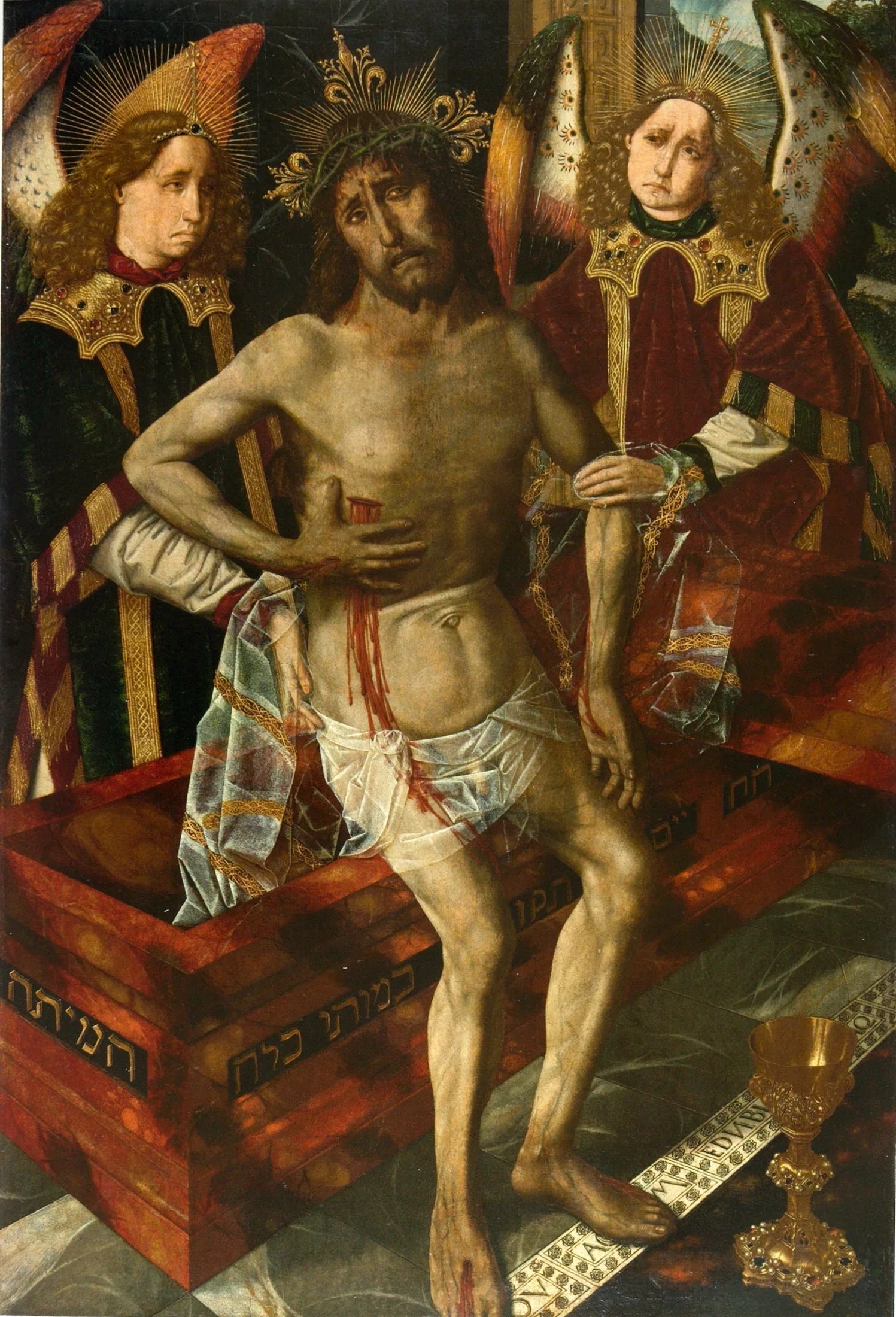 Christ de la Miséricorde - Bartolomé Bermejo image 1 reproduction de peinture à l’huile