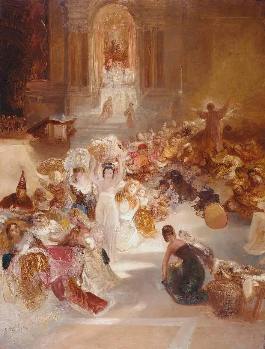 Christ Driving the Traders from the Temple - J. M. W. Turner image 1 tableau peint à l’huile sur toile