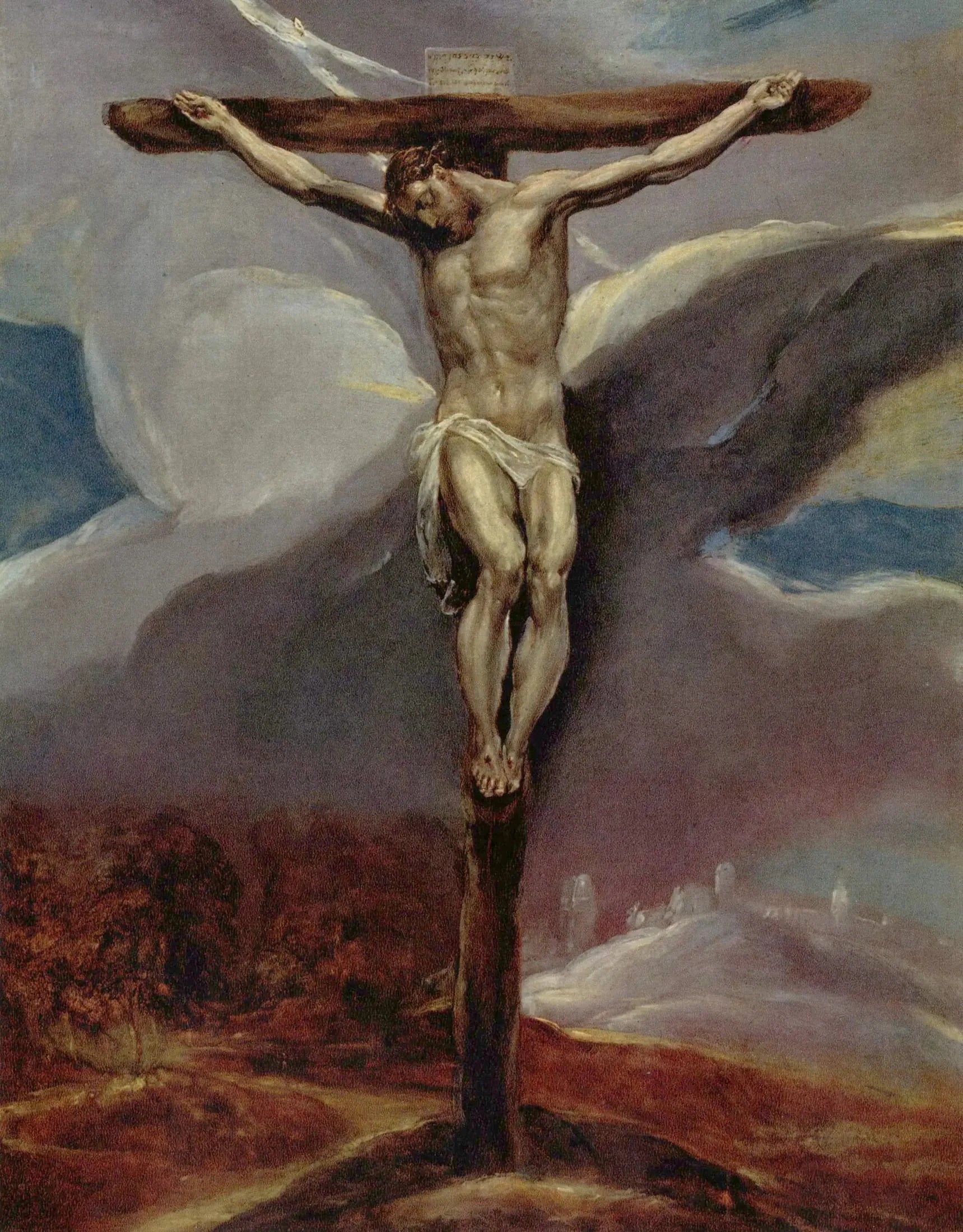 Christ en croix - El Greco image 1 copie de tableau peinte à la main