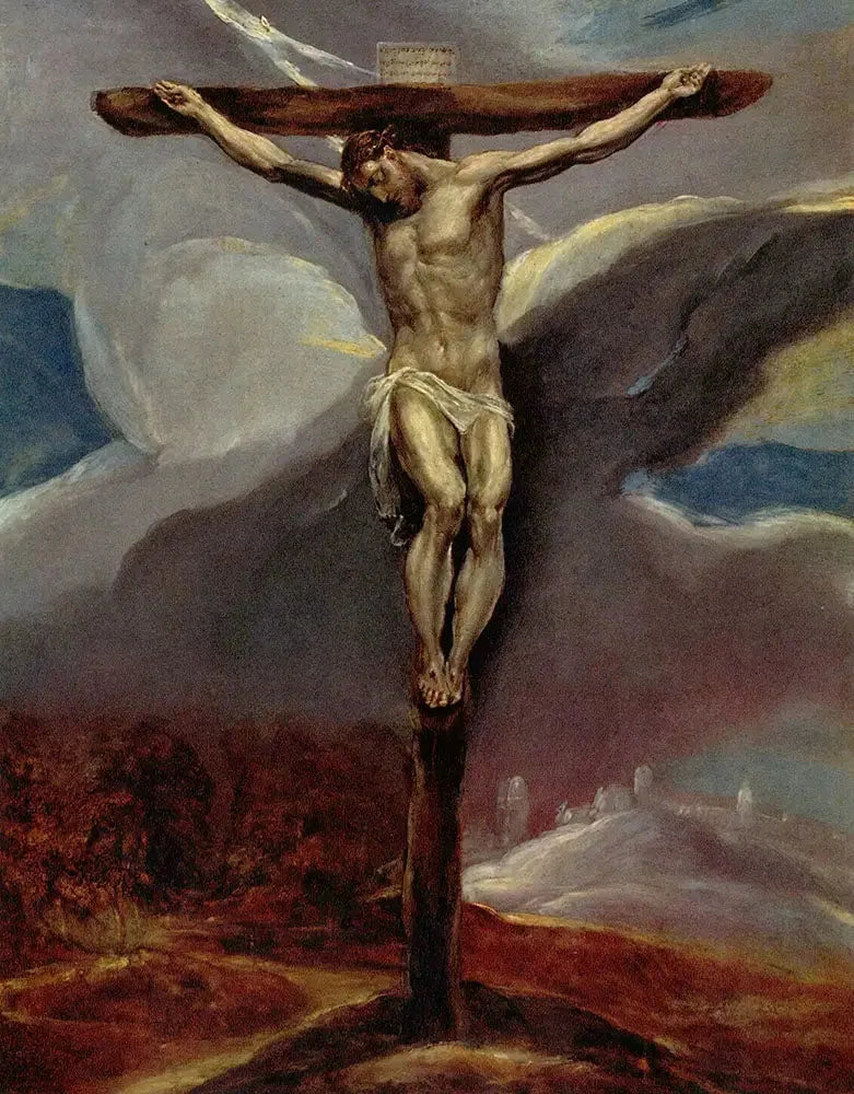 Christ en croix - El Greco image 1 reproduction artisanale de tableau