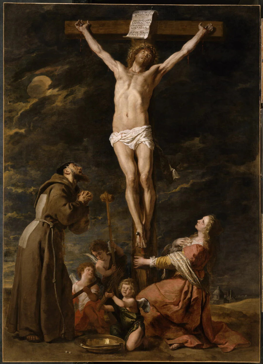 Le Christ en croix entre sainte Madeleine et saint François - Gaspard de Crayer