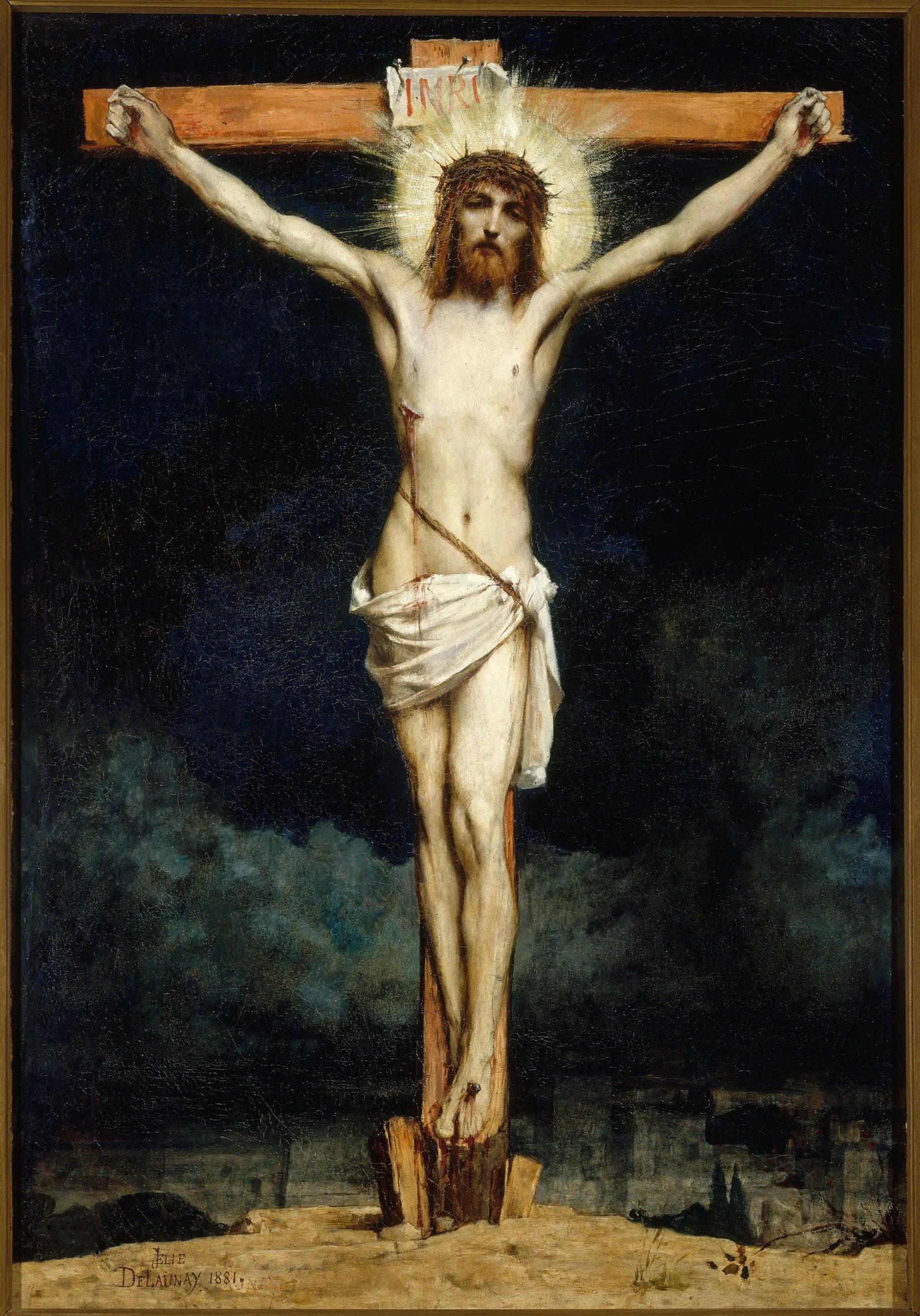 Christ en croix - Jules-Élie Delaunay image 1 tableau peint à l’huile sur toile
