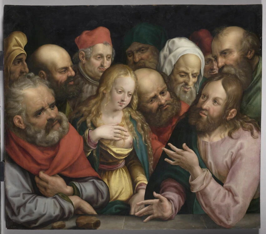 Le Christ et la Femme adultère - Jobst Harrich