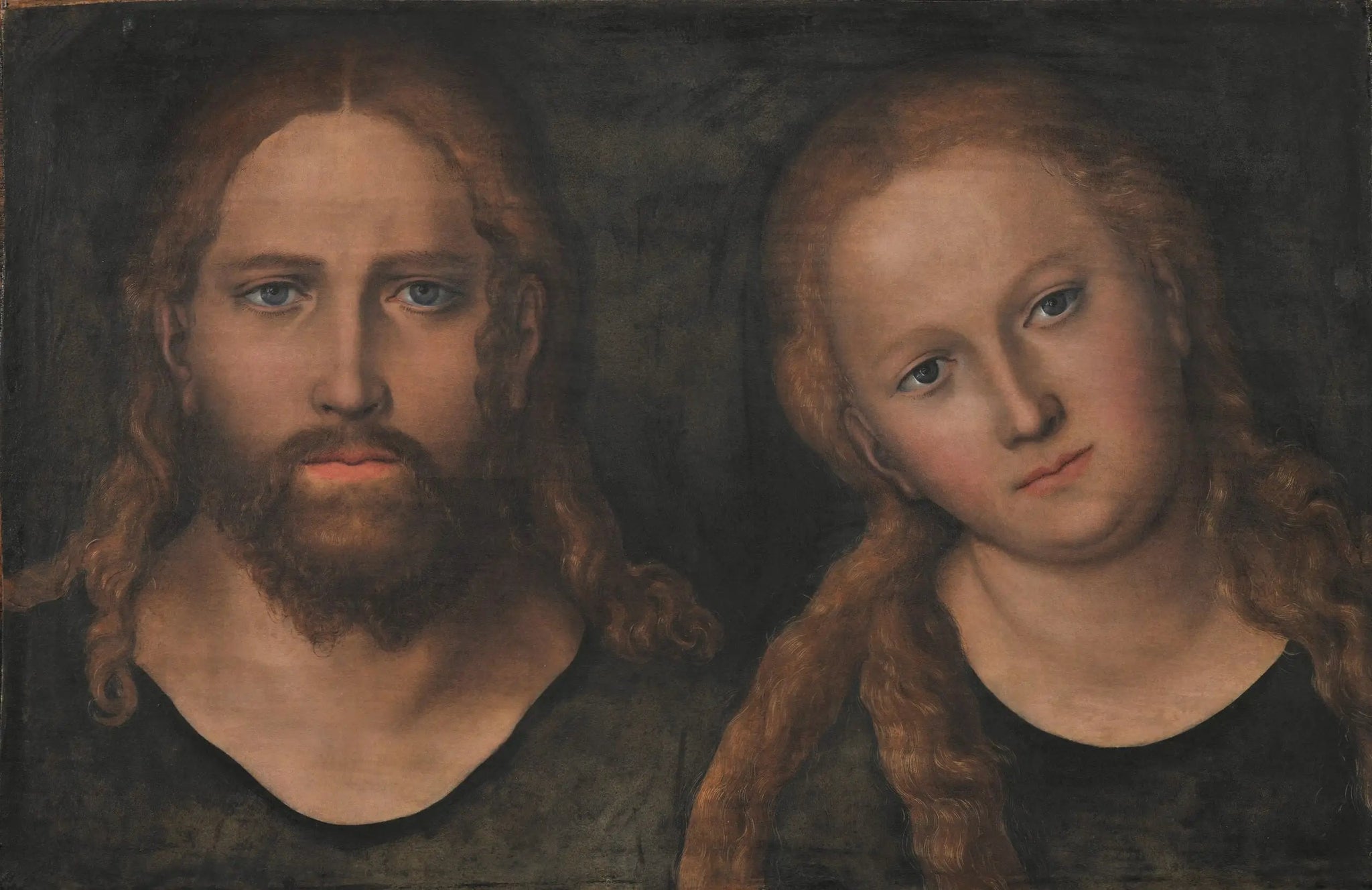 Christ et Marie - Lucas Cranach the Elder image 1 reproduction de peinture à l’huile
