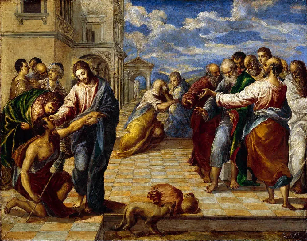 Christ guérissant les aveugles - El Greco image 1 reproduction d’œuvre d’art à l’huile