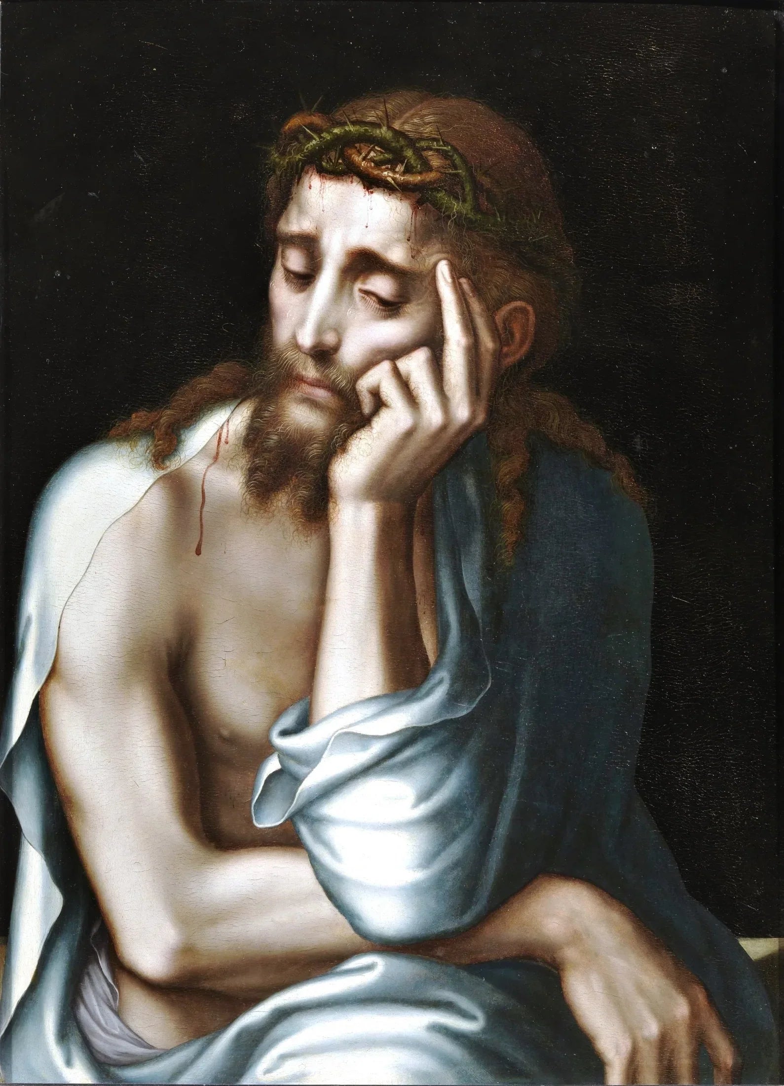 Christ, Homme de douleurs - Luis de Morales image 1 tableau peint à l’huile sur toile