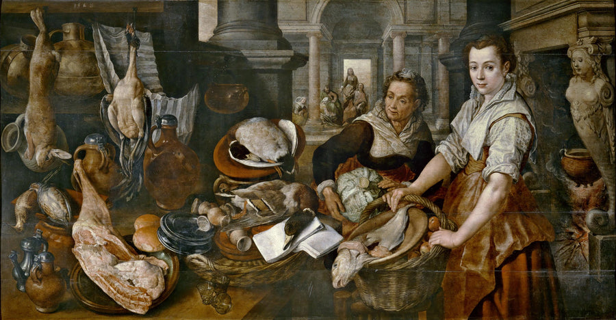 Le Christ à la maison avec Marthe et Marie - Joachim Bueckelaer