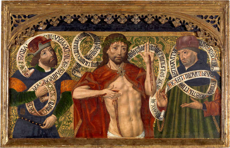 Christ de Miséricorde entre les prophètes David et Jérémie - Diego de la Cruz