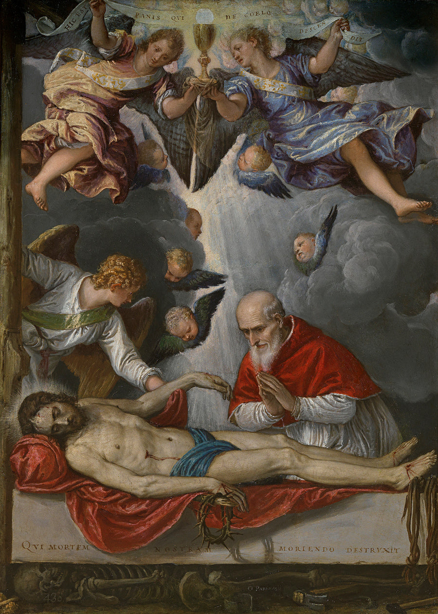 Le Christ mort vénéré par Pie V - Parrasio Micheli