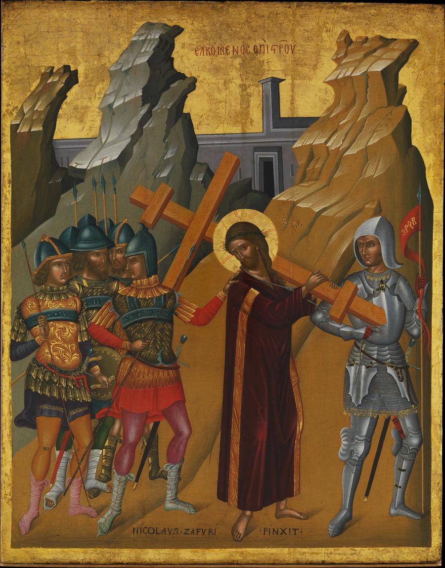 Christ portant la croix - Nicolaos Tzafouris
