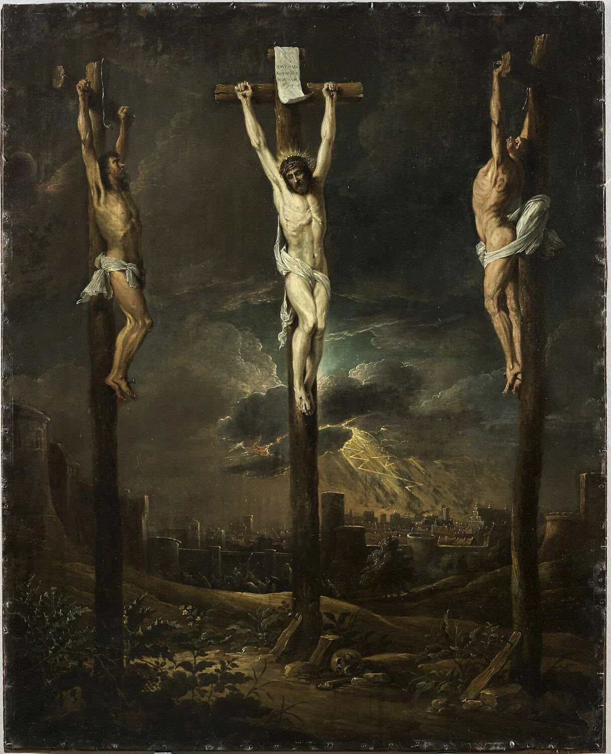 Le Christ sur la croix entre les deux larrons - David I Teniers