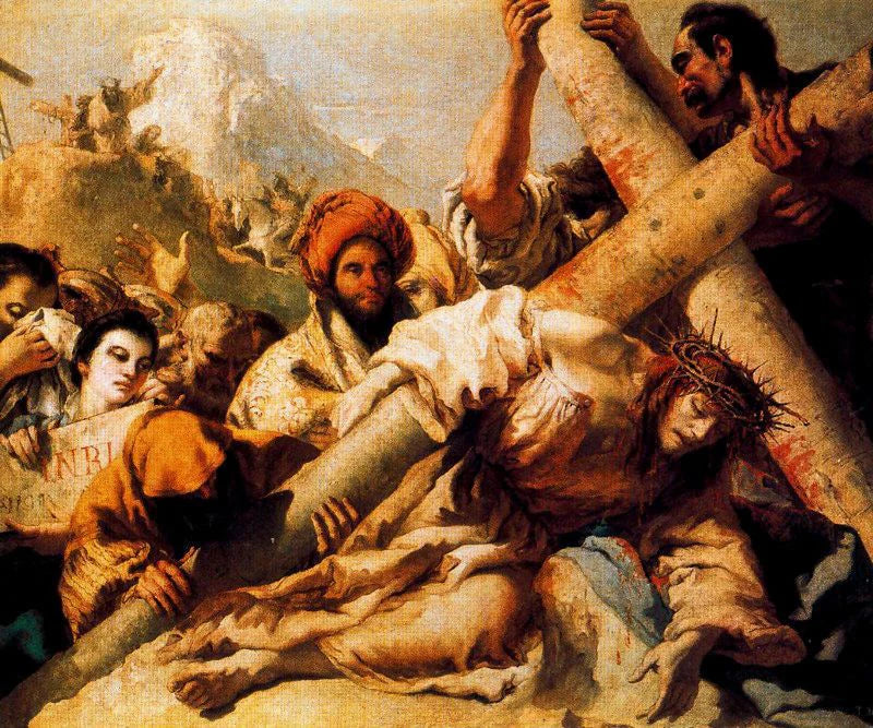 Le Christ tombe sur le chemin du Calvaire - Giandomenico Tiepolo