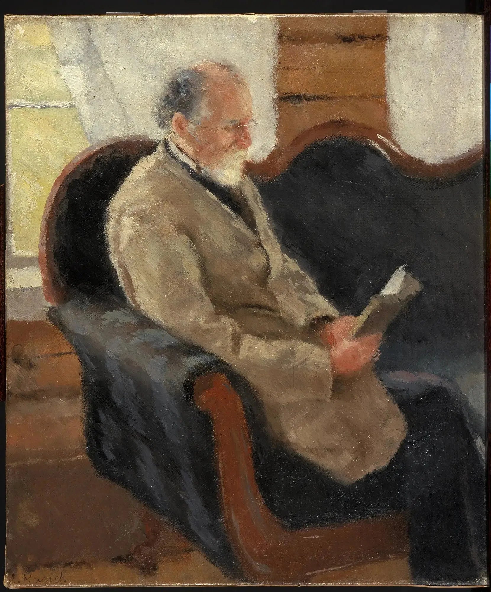 Christian Munch sur le canapé - Edvard Munch image 1 copie de tableau peinte à la main