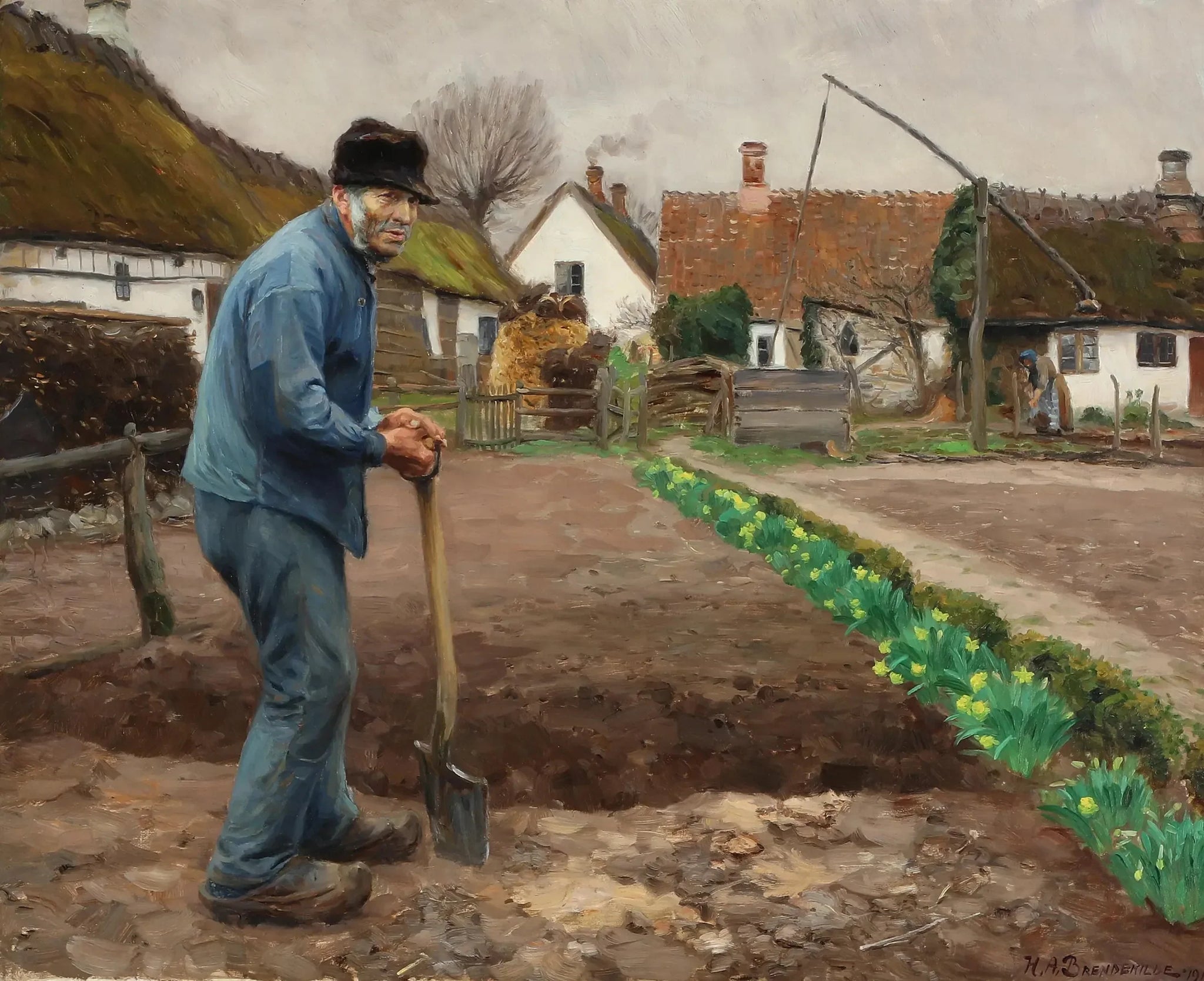 Christian Væver de Rønnebæk. - H. A. Brendekilde image 1 reproduction de peinture à l’huile