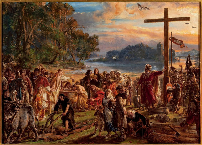 Christianisation de la Pologne 966 après JC. - Jan Matejko