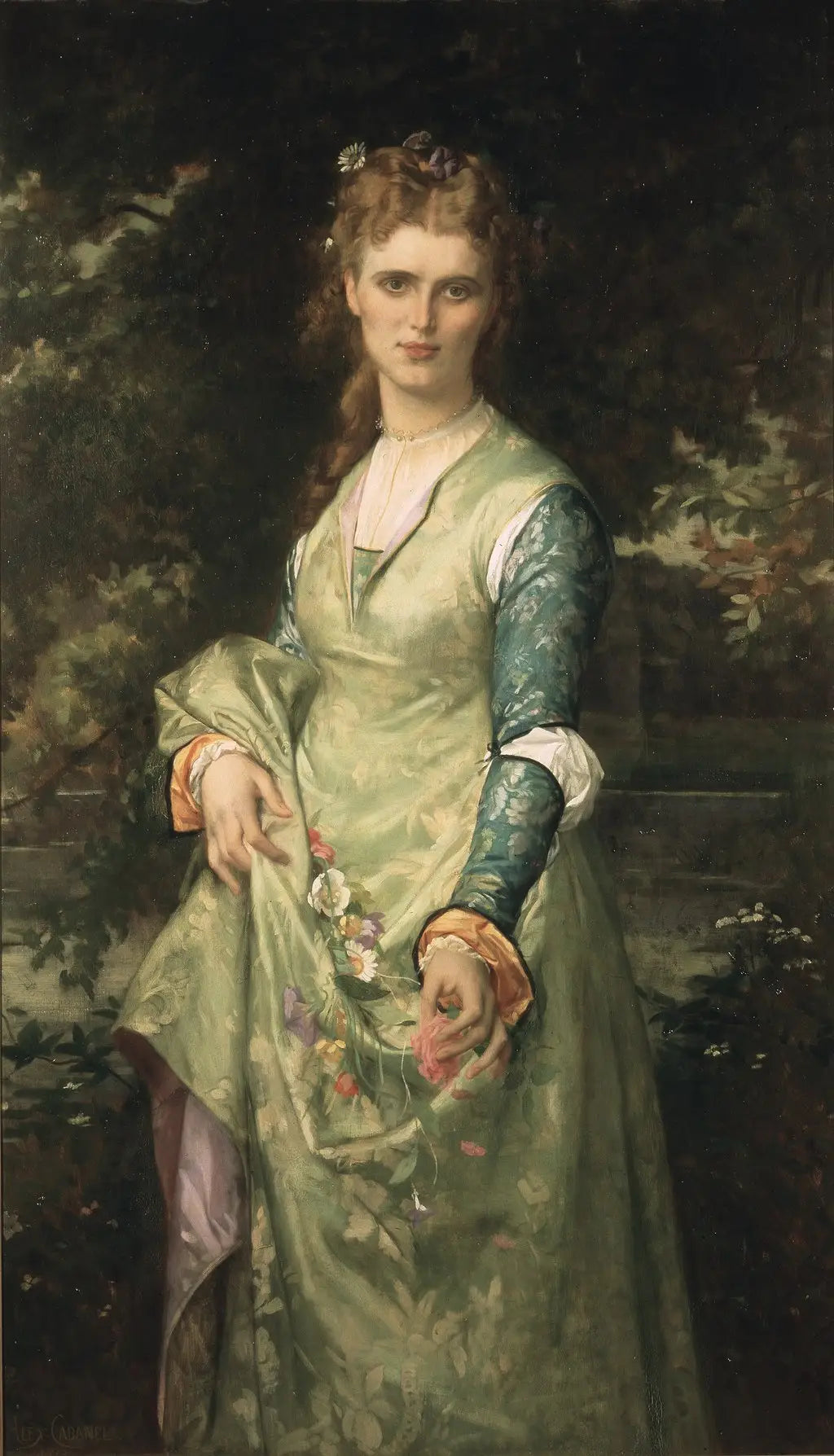 Christina Nilsson, 1843-1921, chanteuse d'opéra, comme Ofelia - Alexandre Cabanel image 1 reproduction d’œuvre d’art à l’huile