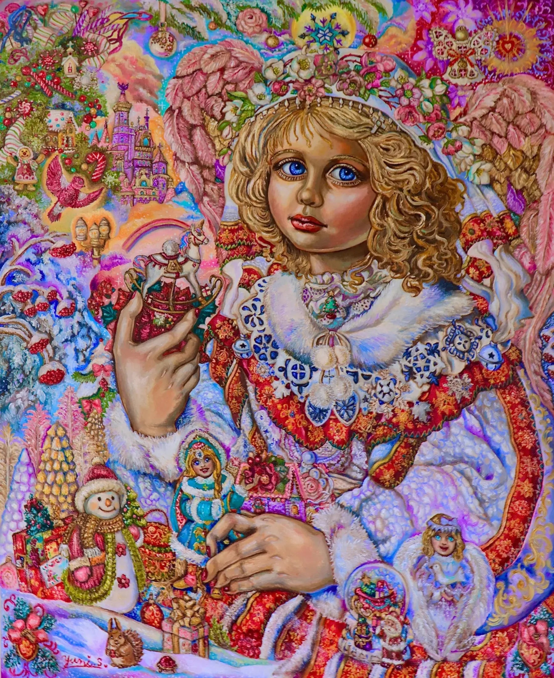 Christmas toy angel - Yumi Sugai image 1 reproduction réalisée par Alpha Reproduction