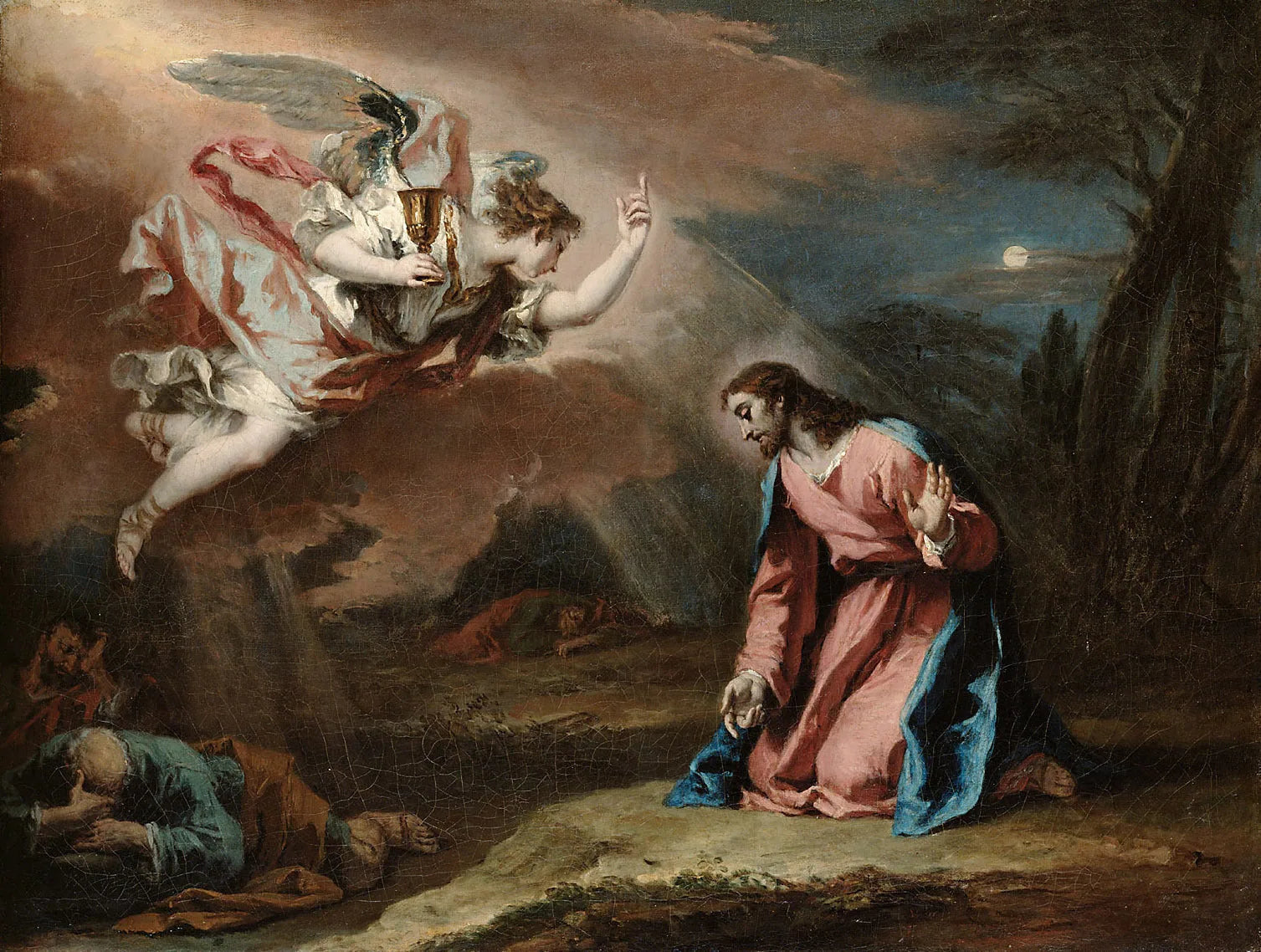 Christus am Ölberg - Sebastiano Ricci image 1 tableau peint à l’huile sur toile