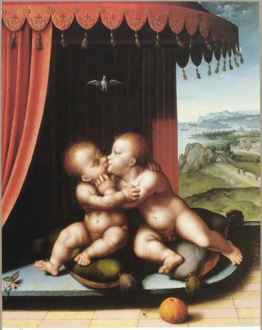 Christus en Johannes de Doper als kinderen - Joos van Cleve