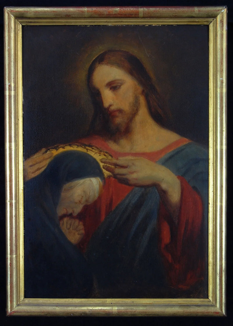 Christus plaatst de doornenkroon op het hoofd van koningin Maria Amelia - Ary Scheffer