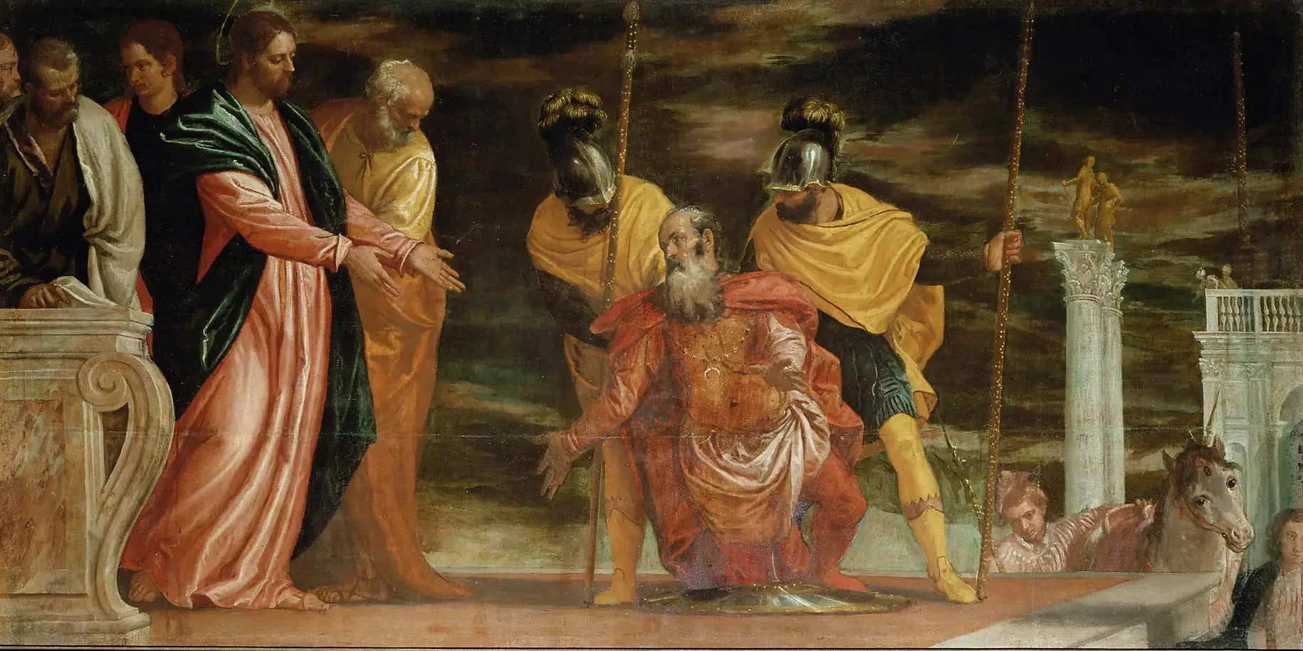 Christus und der Hauptmann von Kafarnaum - Paul Véronèse image 1 copie peinte à la main à l’huile