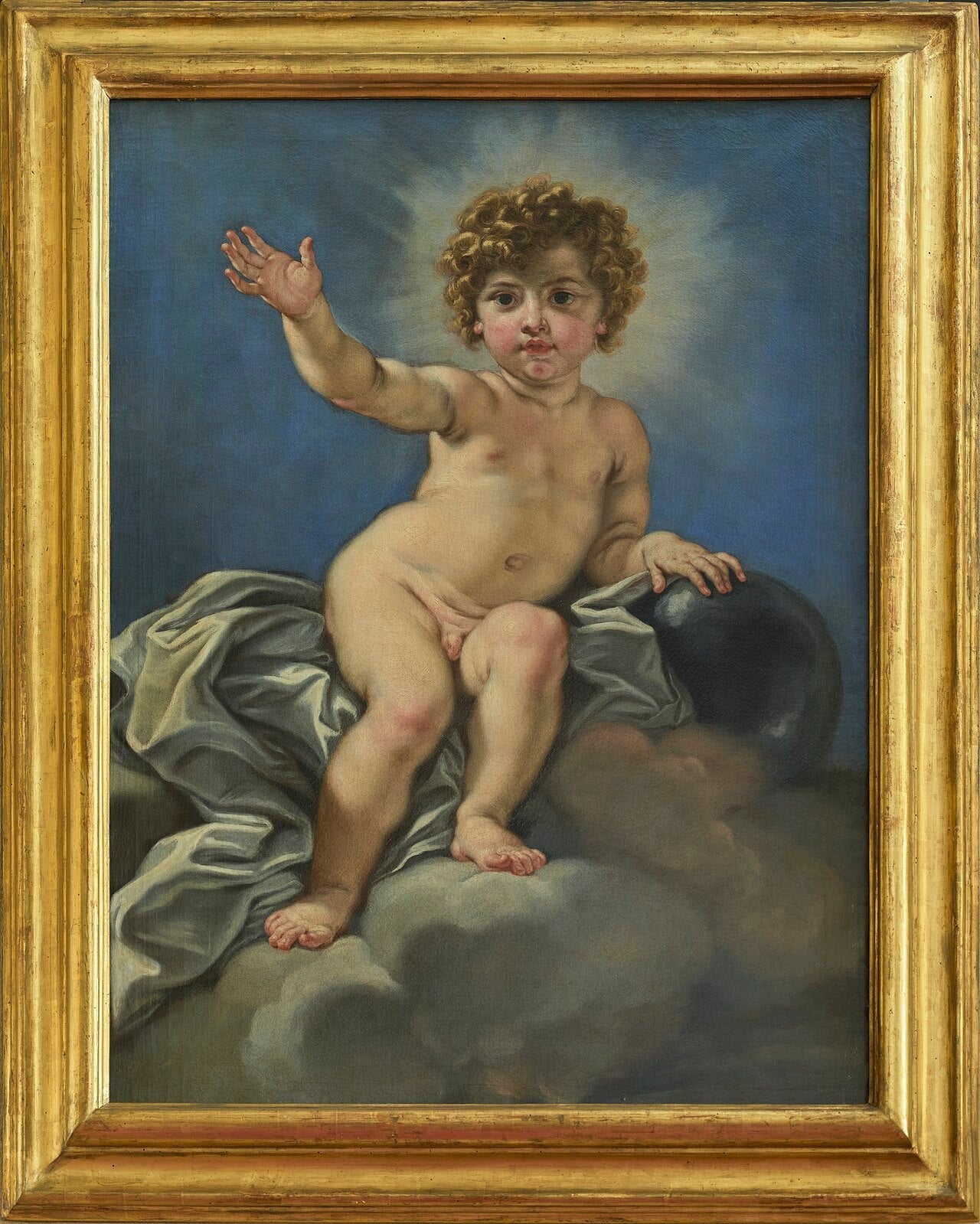 Christuskind auf Wolken - Giovanni Battista Gaulli image 1 copie peinte à la main à l’huile
