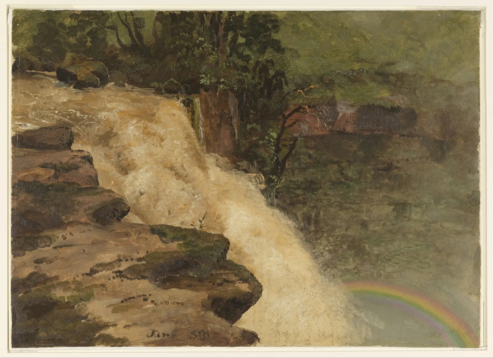 Chute d'eau en Colombie - Frederic Edwin Church image 1 copie peinte à la main à l’huile