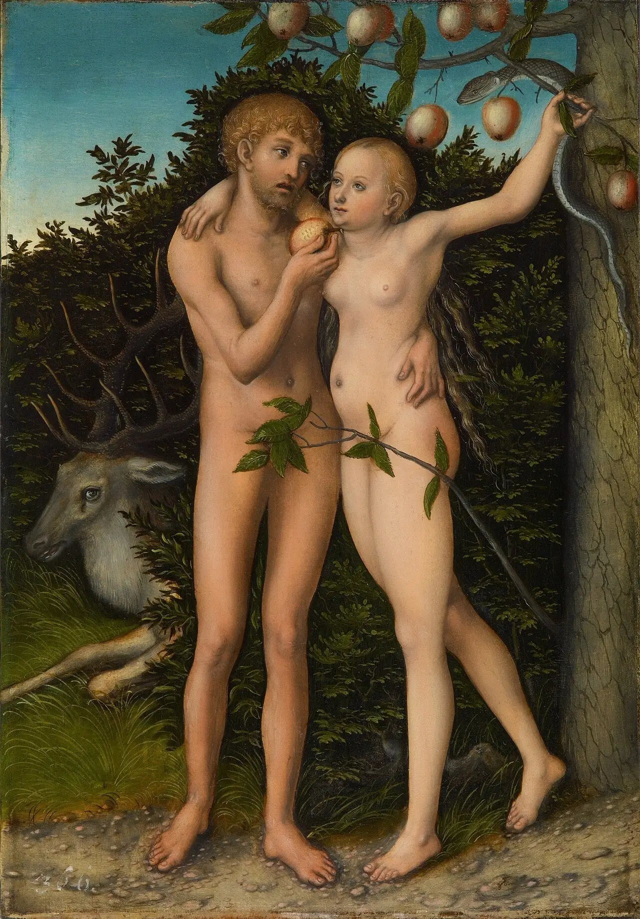 Chute de l'homme - Lucas Cranach the Elder image 1 copie peinte à la main à l’huile