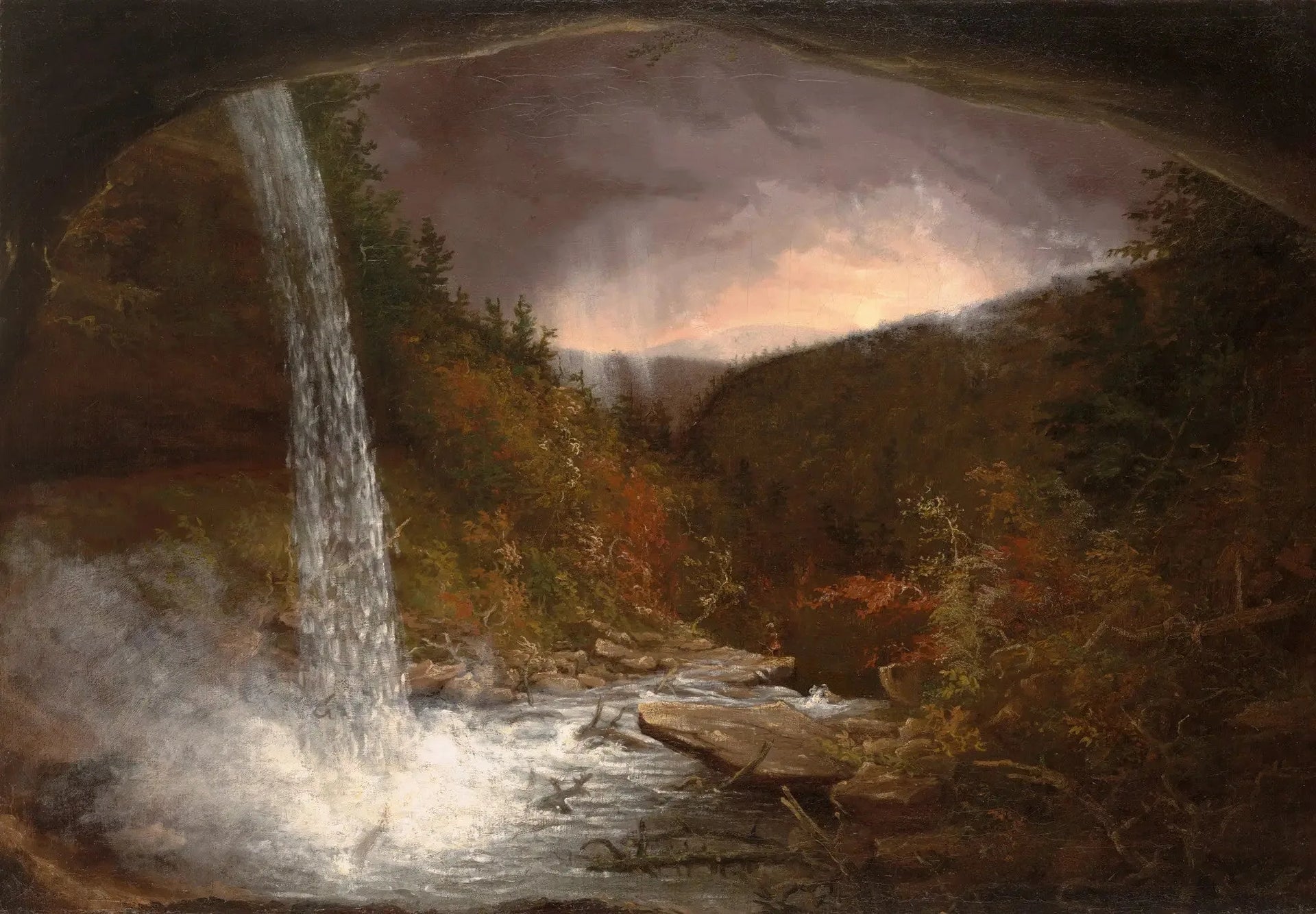 Chutes de Kaaterskill - Thomas Cole image 1 copie de tableau peinte à la main
