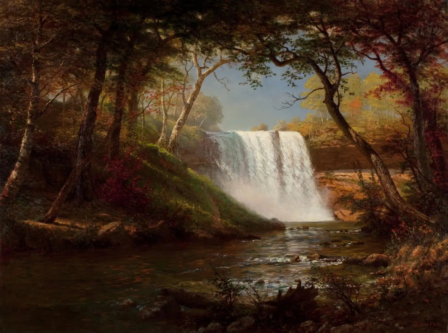 Chutes de Minnehaha - Albert Bierstadt image 1 copie de tableau peinte à la main