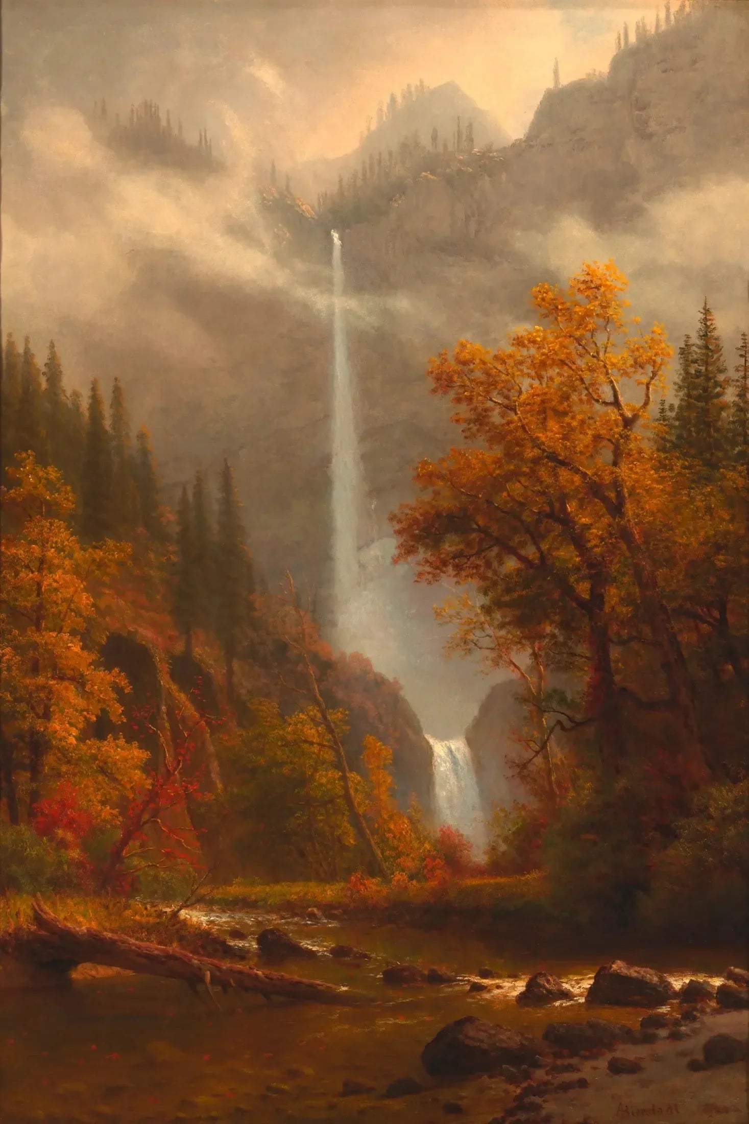 Chutes de Multnomah - Albert Bierstadt image 1 tableau peint à l’huile sur toile