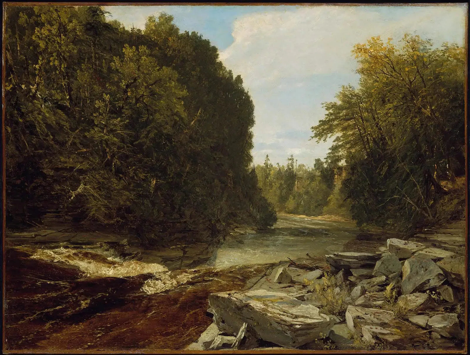 Chutes de Trenton, New York - John Frederick Kensett image 1 copie peinte à la main à l’huile