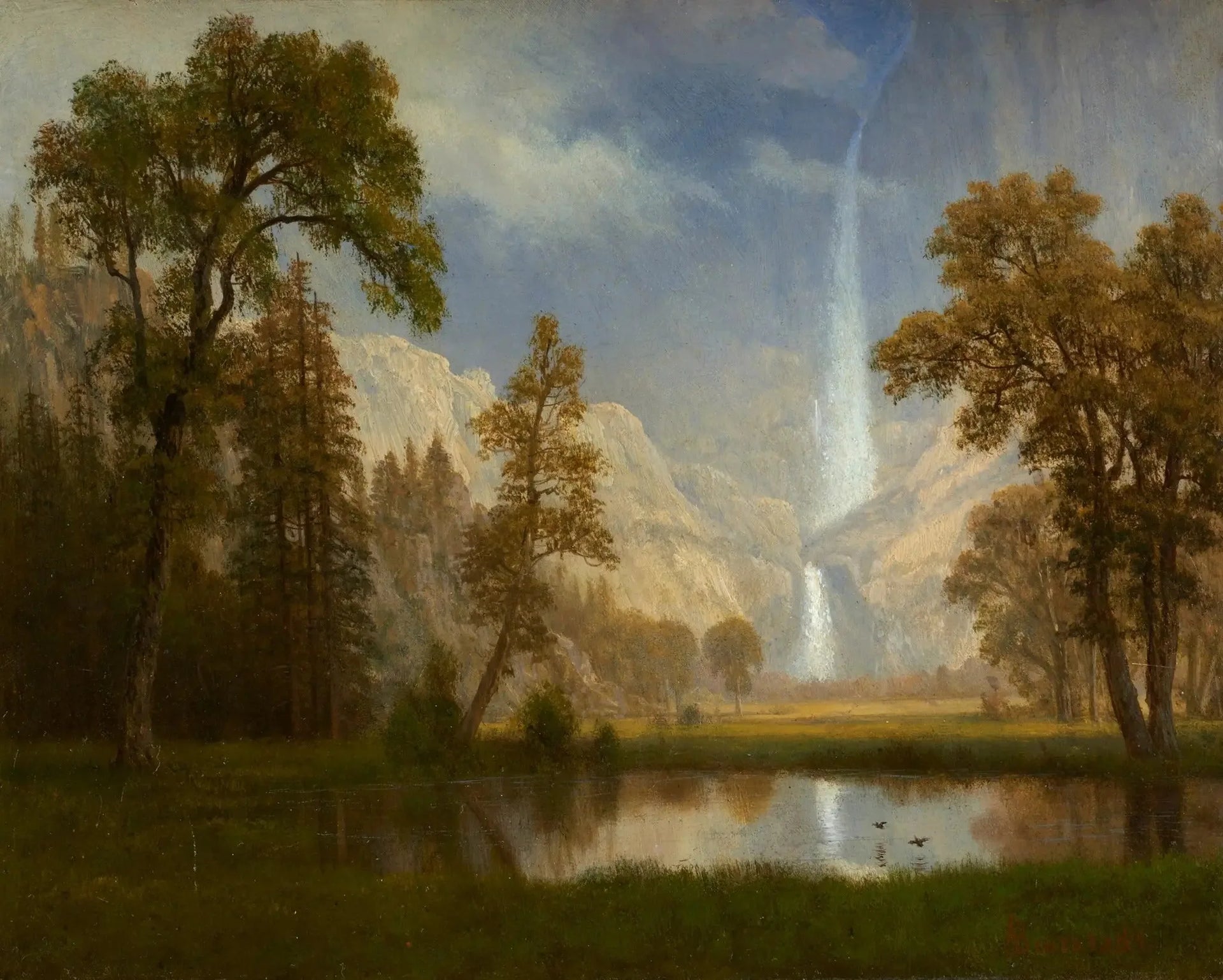 Chutes de Yosemite - Albert Bierstadt image 1 tableau peint à l’huile sur toile