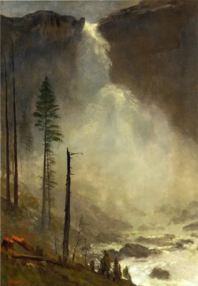 Chutes du Nevada - Albert Bierstadt image 1 reproduction de peinture à l’huile