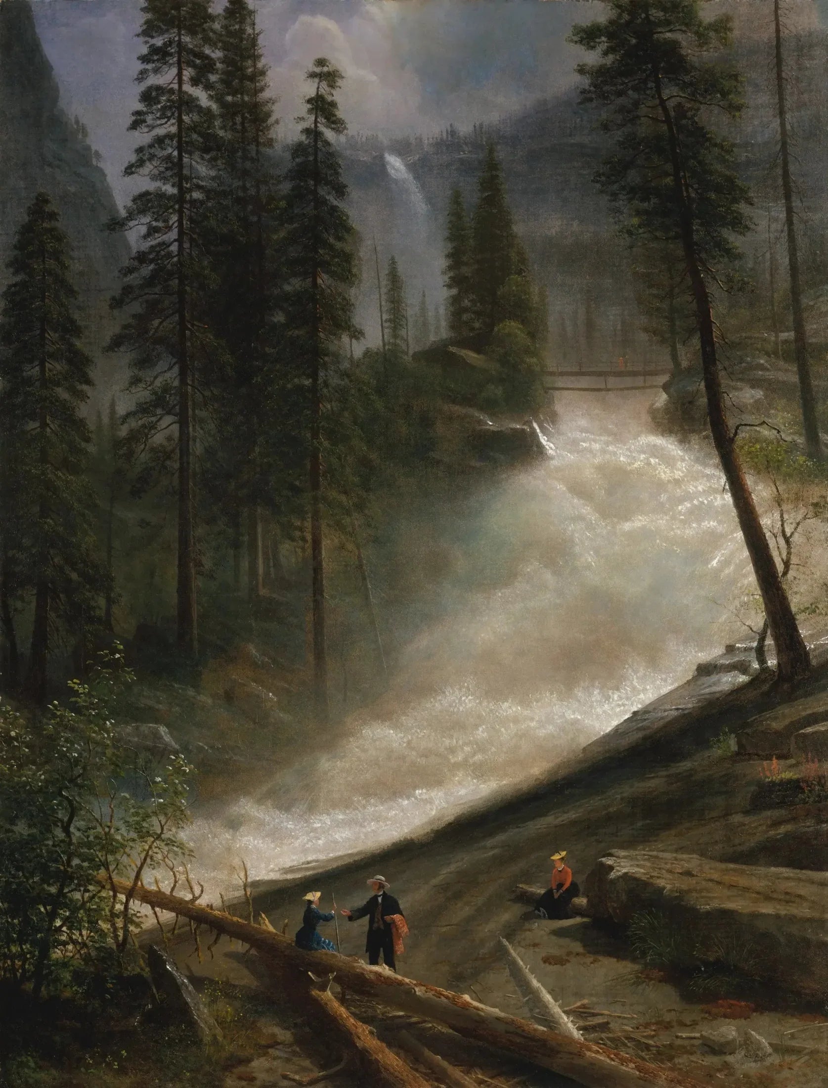 Chutes du Nevada, Yosemite - Albert Bierstadt image 1 reproduction de peinture à l’huile