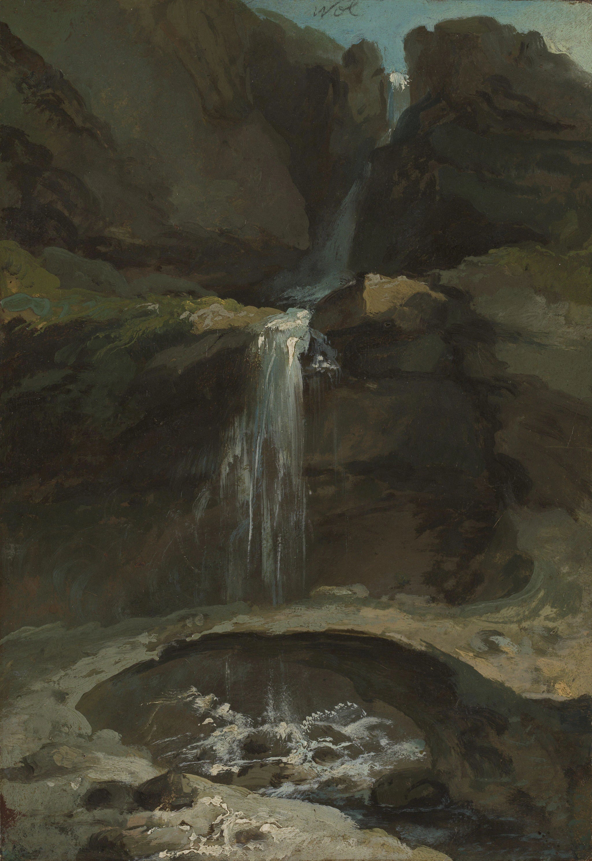 Les chutes de Geltenbach avec un pont de glace - Caspar Wolf