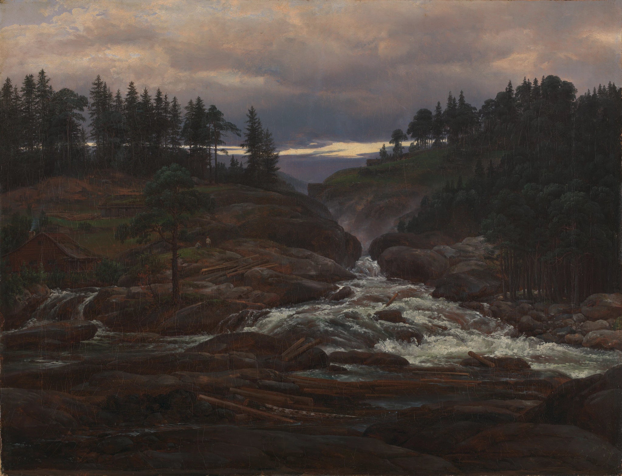 Les chutes inférieures du Labrofoss - Johan Christian Dahl
