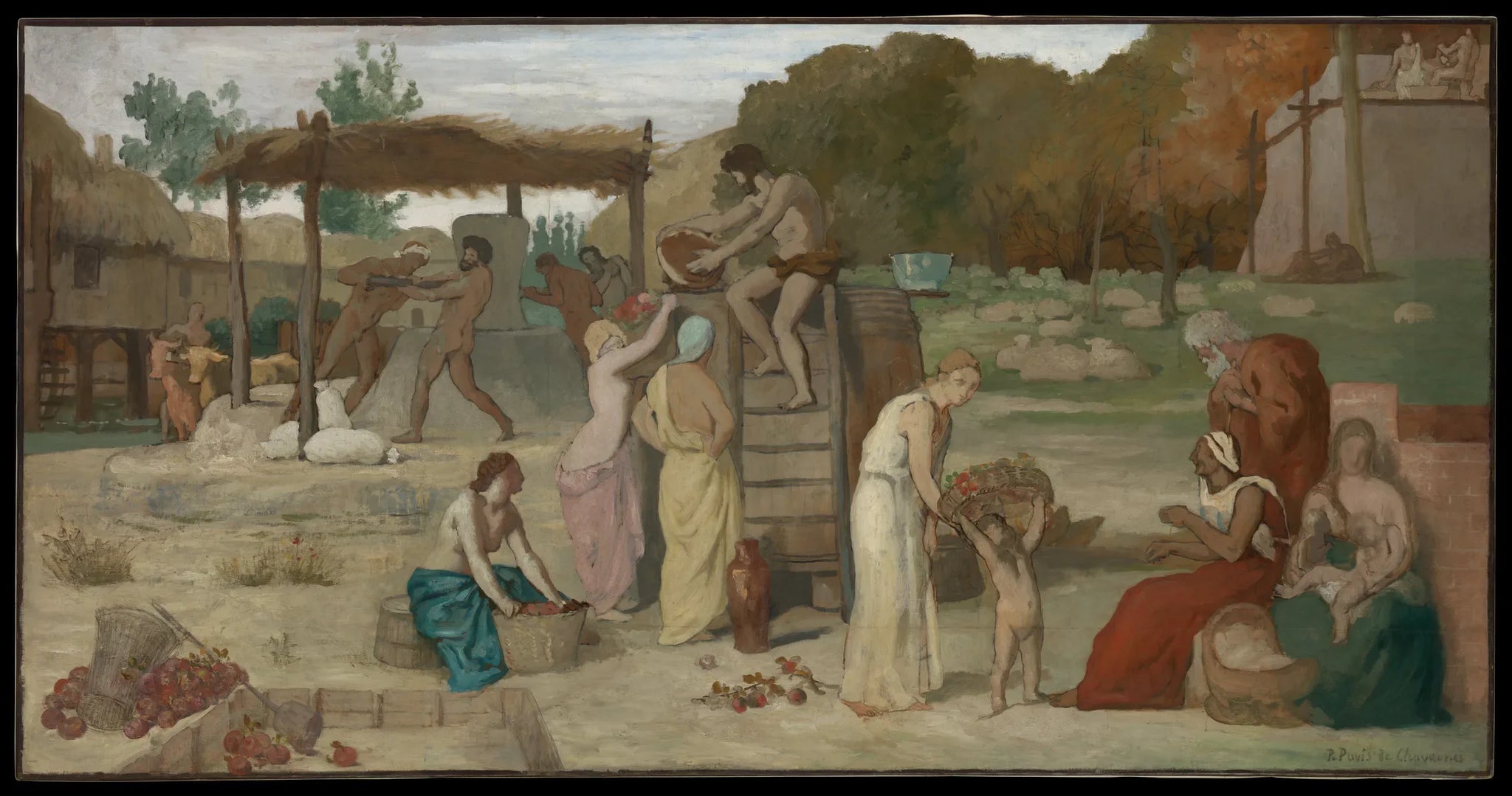 Cidre - Pierre Puvis de Chavannes image 1 copie de tableau peinte à la main