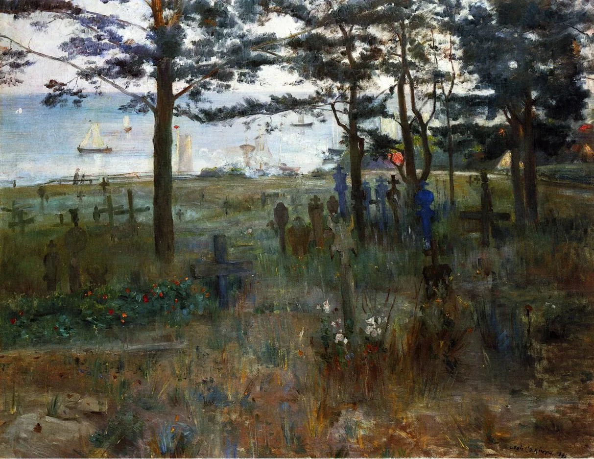 Cimetière de pêcheurs à Nida, sur l'isthme de Courlande - Lovis Corinth image 1 copie peinte à la main à l’huile