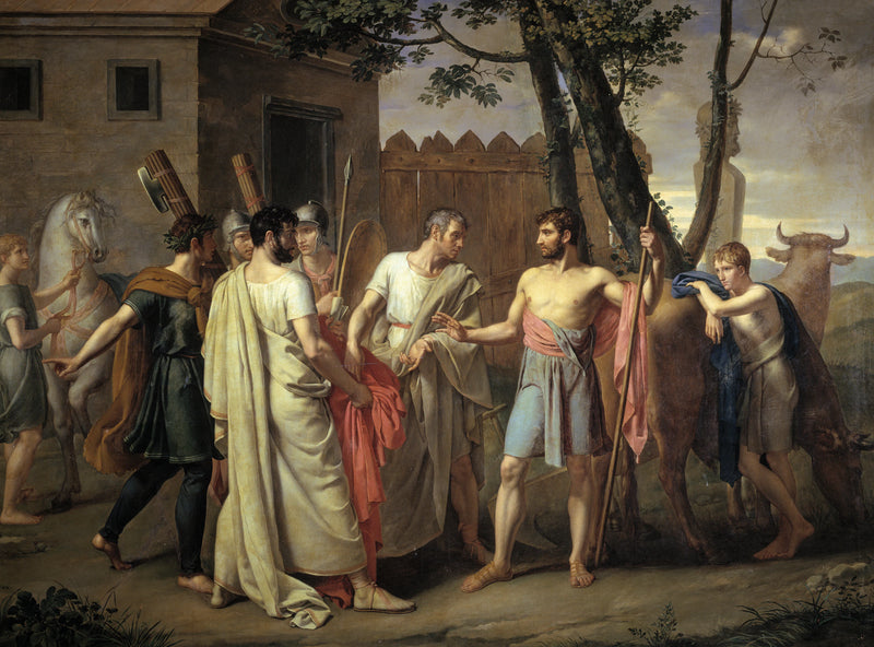 Cincinnatus abandonne la charrue pour dicter les lois de Rome - Juan Antonio de Ribera
