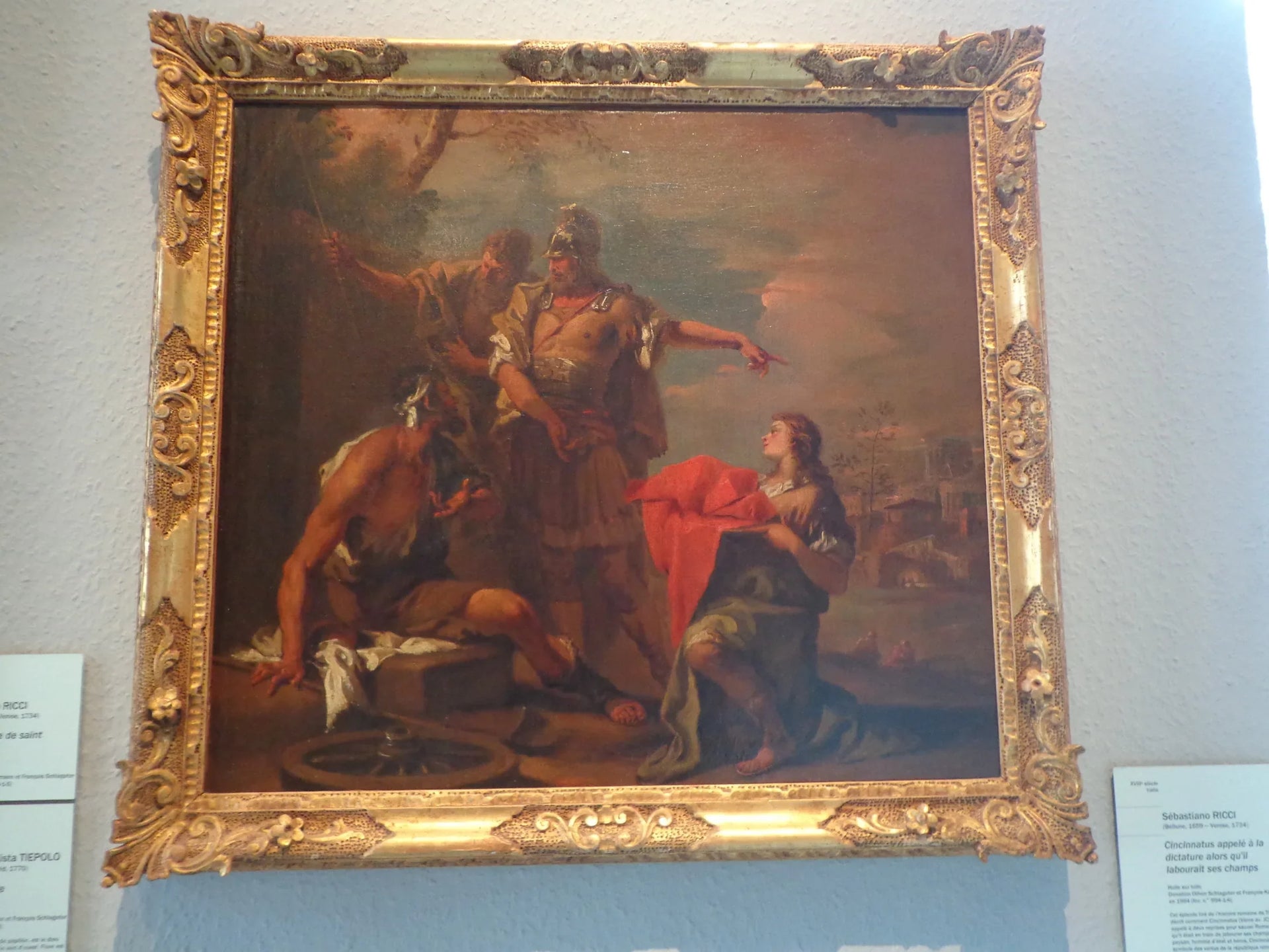 Cincinnatus appelé du terrain - Sebastiano Ricci image 1 reproduction d’œuvre d’art à l’huile