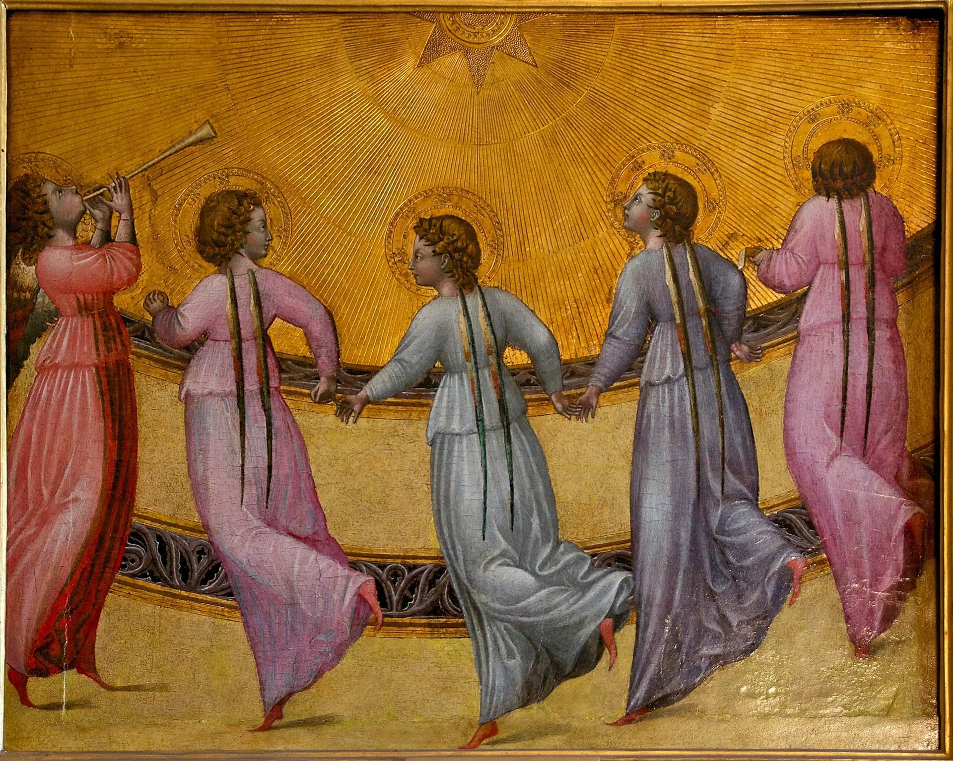 Cinq anges dansant - Giovanni di Paolo image 1 reproduction réalisée par Alpha Reproduction
