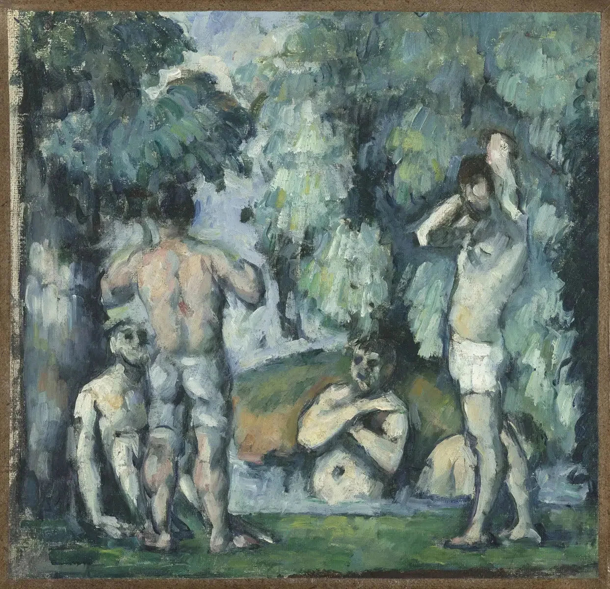 Cinq baigneurs - Paul Cézanne image 1 reproduction de peinture à l’huile