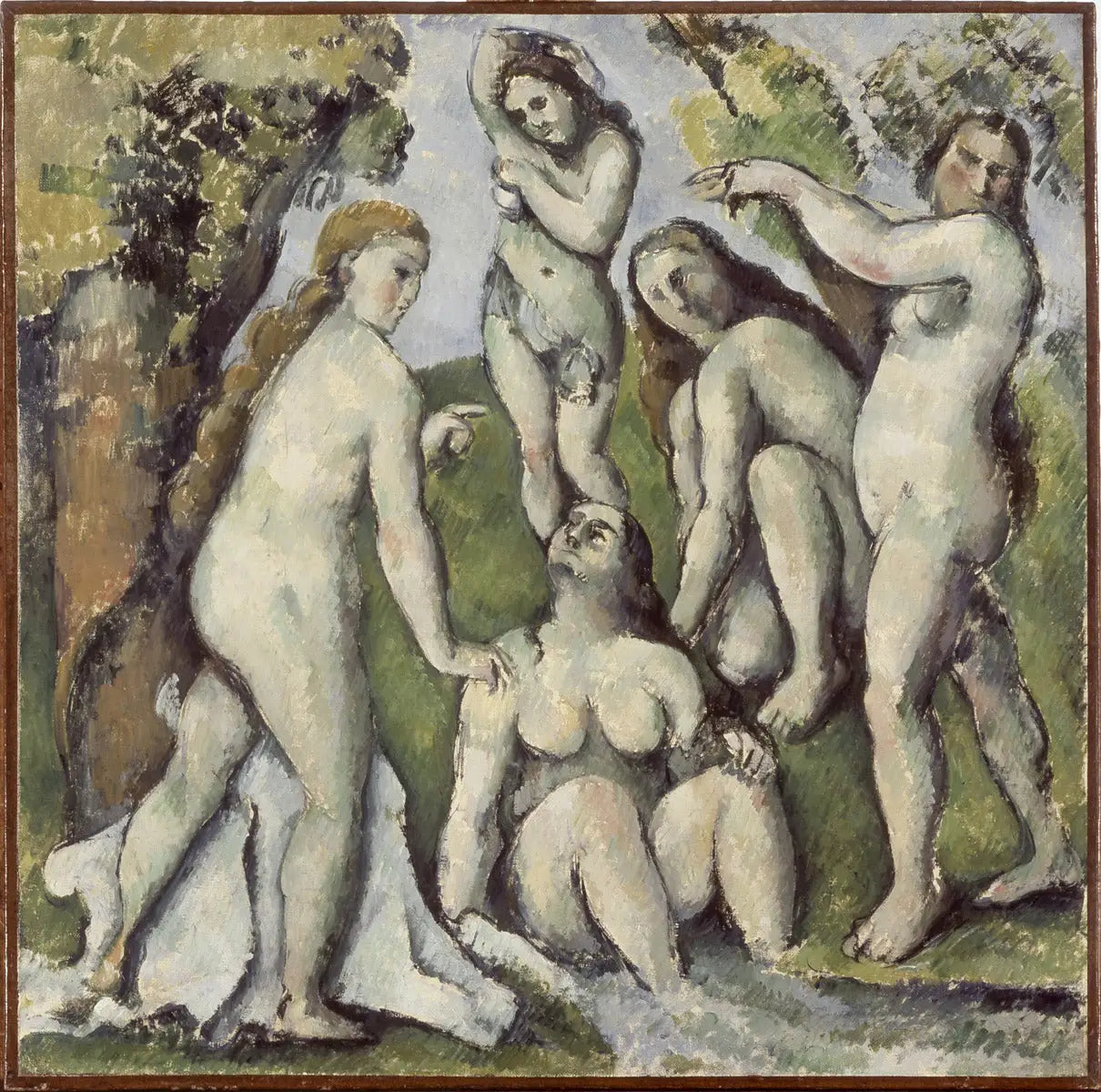 Cinq baigneuses - Paul Cézanne image 1 reproduction artisanale de tableau