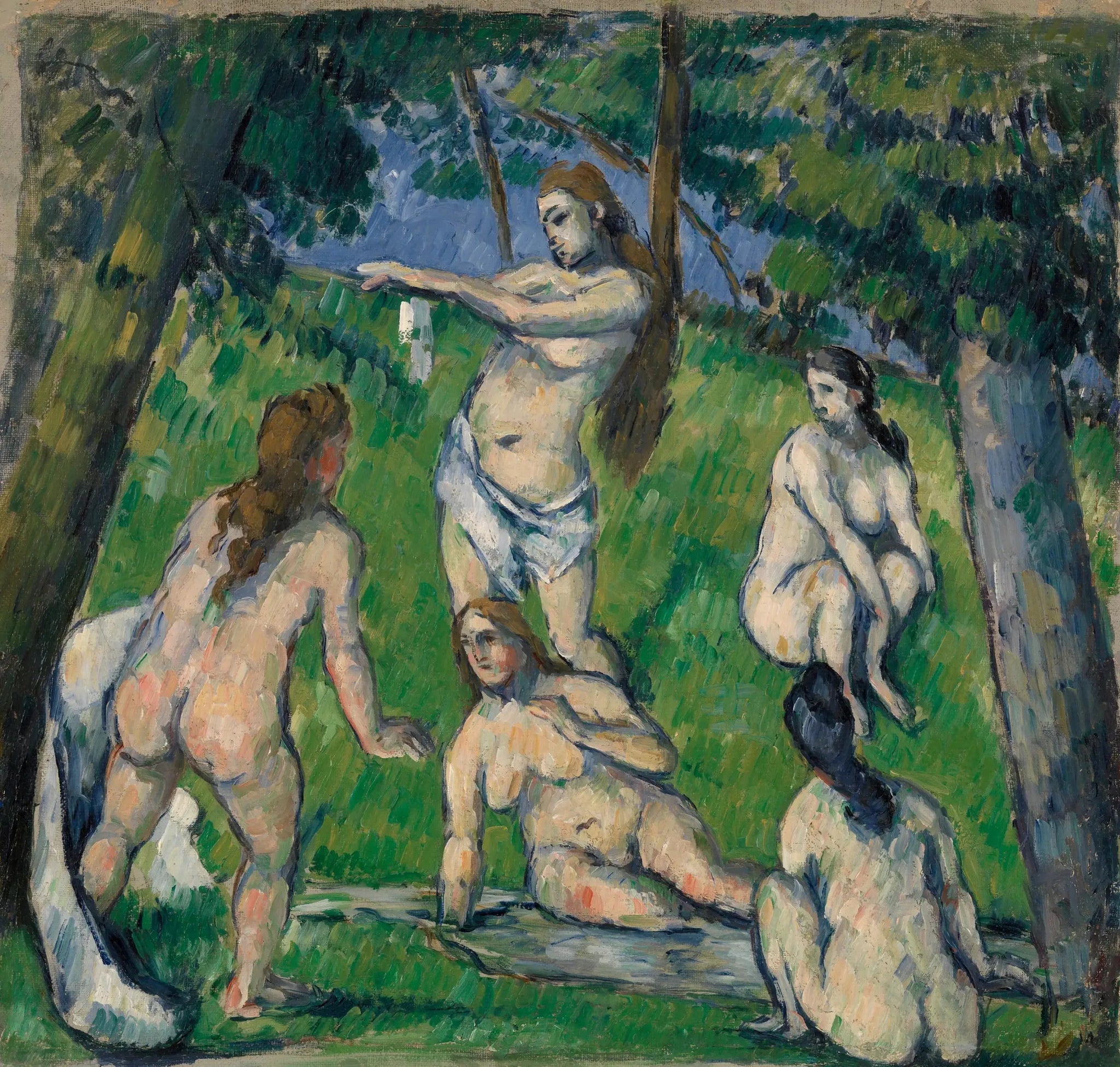 Cinq baigneuses - Paul Cézanne image 1 copie peinte à la main à l’huile