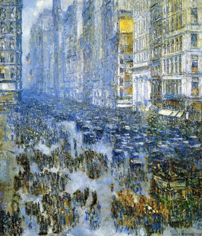 Cinquième Avenue - Childe Hassam image 1 reproduction d’œuvre d’art à l’huile
